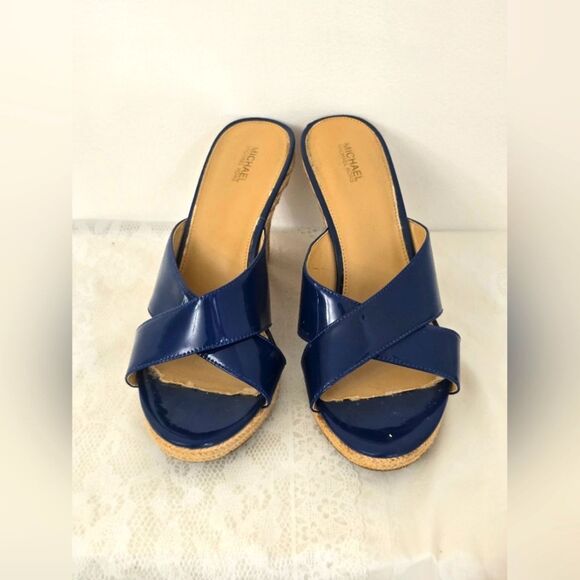 Michael Kors Blue Wedge Sandals Used - Picture 5 of 7